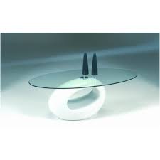 Modern Oval Glass Coffee Table 102x62cm