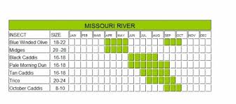 Missouri River Hatch Chart
