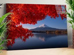 Tempered Glass Wall Art Fuji Mountain