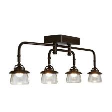 Allen Roth Bristow 4 Light 32 In Specialty Bronze Led Track Bar Fixed Track Light Kit In The Fixed Track Lighting Kits Department At Lowes Com