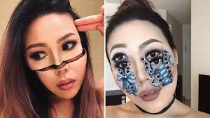 makeup artist mimi choi creates minding optical illusions on herself