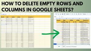 how to remove empty rows and columns in