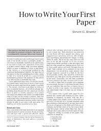 pdf how to writeyour first paper