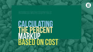 calculating percent markup based on