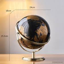 décoration de globe en métal globe du