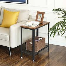 mesh shelf end table for small spaces