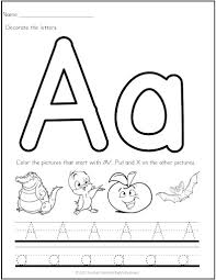 alphabet practice in pre
