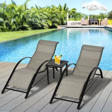 Outsunny 3 Pieces Patio Lounge Chair