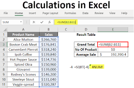 calculations in excel learn how to