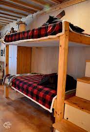 diy bunk beds with stairs rustic