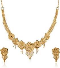 fl design 1 gram gold necklace in