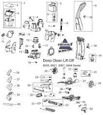 bissell deep clean lift off parts