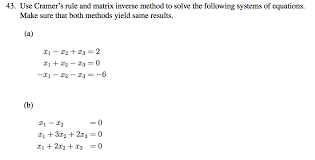 rule and matrix inverse method