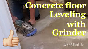 leveling uneven concrete with grinder