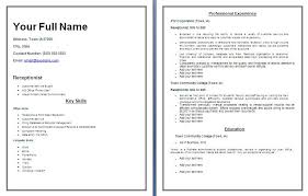 Each resume template is expertly designed and follows the exact resume. Receptionist Resume Template Free Word Templates