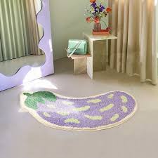 eggplant bathroom rug fluffy carpet