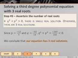 solving third degree polynomial