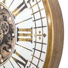 Golden Gears Antique Gold Wall Clock