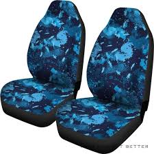 Blue Camo Car Seat Covers 102329