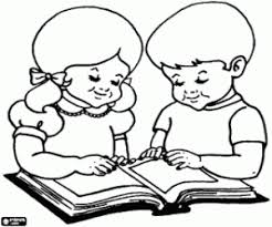 Resultado de imagem para desenho de crianças lendo