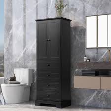 black linen cabinet