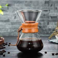 Glass Pour Over Coffee Maker With Metal