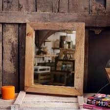 Rustic Reclaimed Solid Wood Wall Mirror