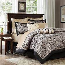 black cream paisley comforter sheet