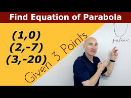 Find Equation Of Quadratic Parabola