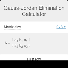 Gauss Jordan Elimination Calculator
