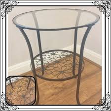 Ikea Round Glass Top Side End Table