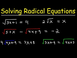 Solving Radical Equations