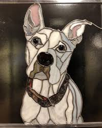 Custom Stained Glass Dog Portrait