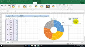 Sunburst Chart In Excel 2016