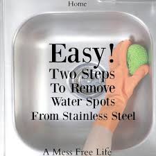 remove water stains from stainless steel