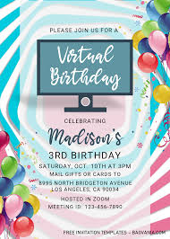 virtual party invitation templates