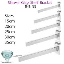Chrome Glass Shelf Brackets With