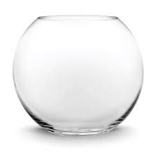 15 Clear Glass Bubble Round Shape Bowl