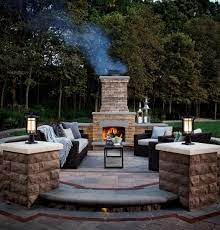 Outdoor Fireplace Designs Backyard