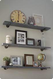 Reclaimed Wood And Metal Wall Shelves