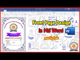 ms word ignment front page tamil