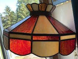 antique red beige stained led glass