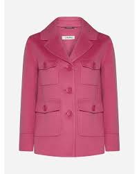 Max Mara Mary Wool Short Coat In Pink