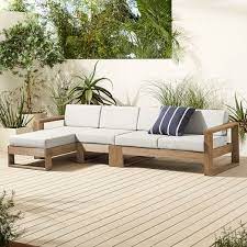 portside outdoor 3 piece chaise sectional