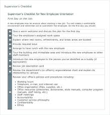 New Hire Orientation Checklist Template New Employee Orientation