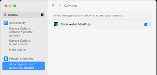 access to the camera on mac apple