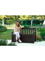 Grey Outdoor Resin Storage Bench 250295