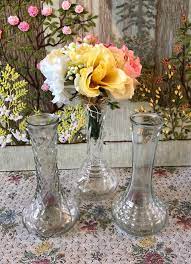 3 Glass Vases For Flowers Vase