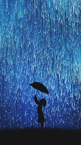 raining stars silhouette digital art 4k