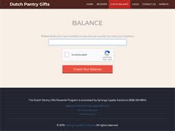All you need to know about your favourite card. Dutch Pantry Gift Card Balance Check Balance Enquiry Links Reviews Contact Social Terms And More Gcb Today